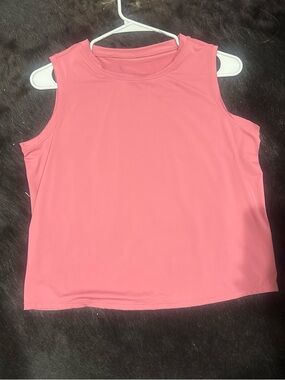 Women’s Sleeveless Crewneck Tank Top - Coral Pink